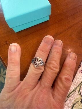 James Avery Sterling Silver Retired Openwork Angel Ring, Size 5.75